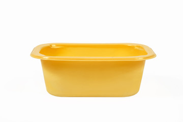 Yellow Food Tray on White Background
