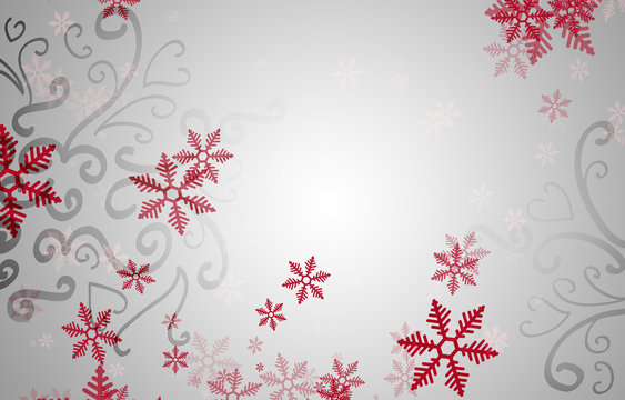 Beautiful snowflake silver Christmas background with copyspace