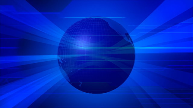 Blue World Globe Abstract Video Background