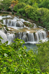Obraz premium Krka river waterfalls, Krka National Park, Roski Slap, Croatia