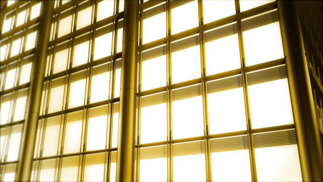 Flying Up Near Building Abstract Video Background