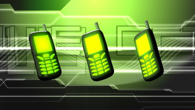 Cell Phones Green Abstract Video Background