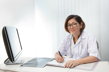 doctor sitting in working room