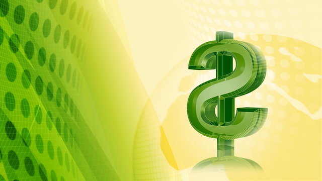 Dollar Green & Yellow Abstract Video Background
