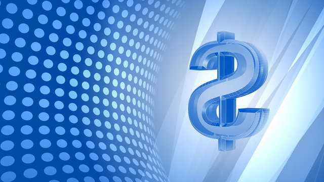 Dollar Blue Abstract Video Background