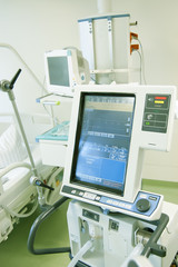 Intensive care unit with monitors