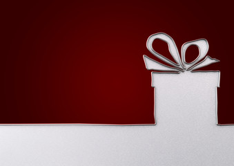 Wire figure - gift box