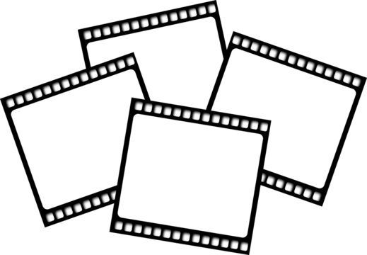 Blank film film strips vector