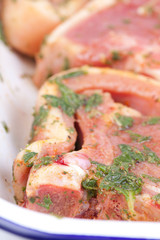 lamb chops in tray
