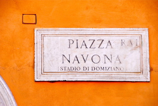 Plaque Piazza Navona