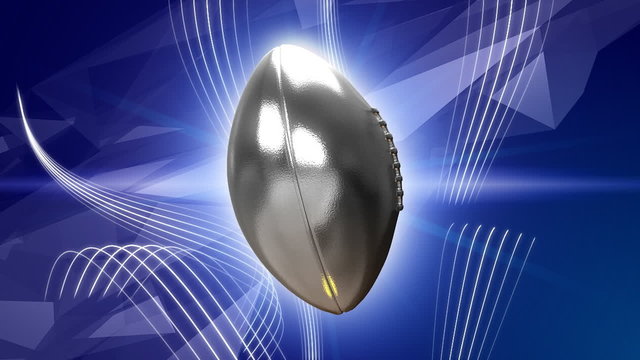Silver NFL trophy league award on abstract background