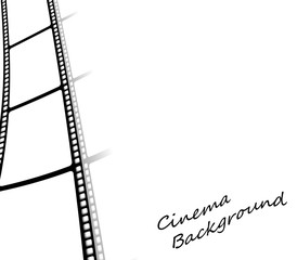 Cinema background with film reel