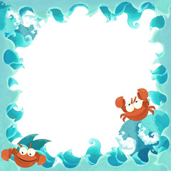 The artistic cartoon frame  - illustration for the children