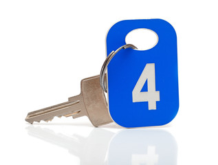 isolated key with a label on a white background