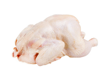 raw chicken isolated on white