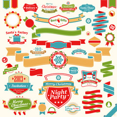 Christmas set - colorful ribbons