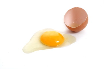 raw chicken egg, spill