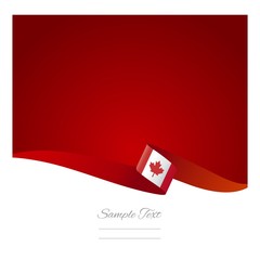 Abstract color background Canadian flag vector