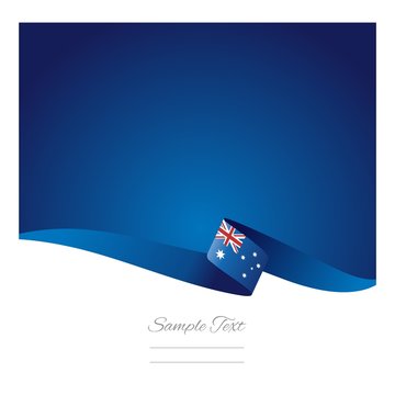 Abstract color background Australian flag vector