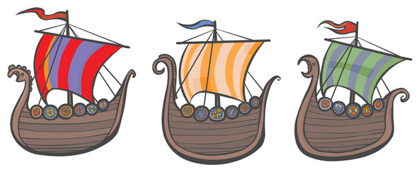 Viking ships.