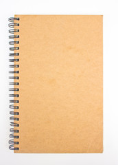 Recycled paper notebook front cover.