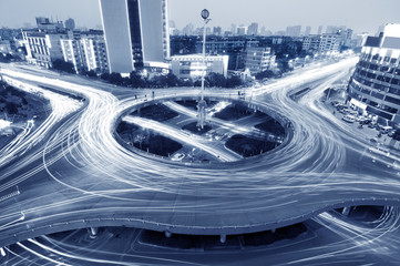 Overpass of the light trails