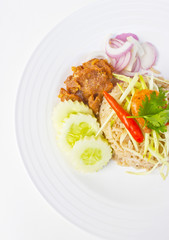 Fried rice with shrimp paste.