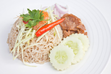 Fried rice with shrimp paste.