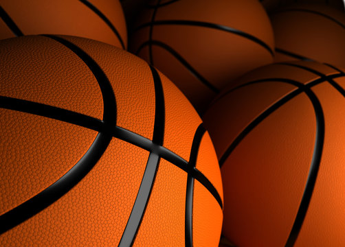 Basketballs Closeup