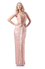 Woman in fashion studio shooting