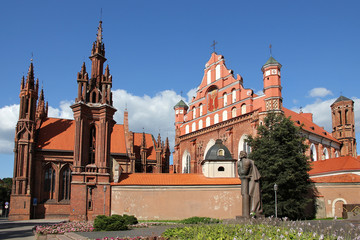 Fototapeta na wymiar St Anny Kościół w Wilnie, Litwa.