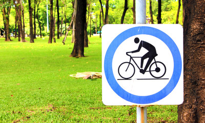 Sign of bicylce