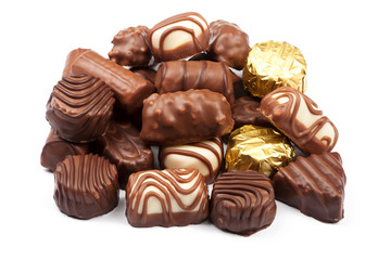 Obraz na płótnie Canvas Assorted cukierki czekoladowe