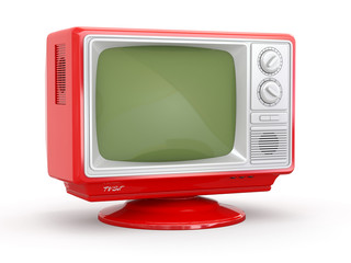 Red vintage retro tv