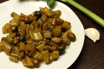 Celery with garlic and anchovies