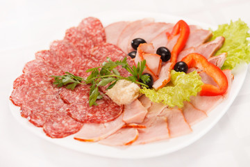 meat on the plate