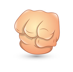 Cartoon Hand - Punch - Vector