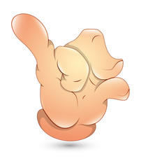 Cartoon Hand - Pinch - Vector