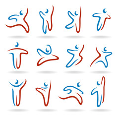 Abstract people icons collection