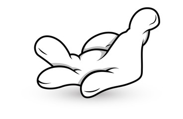Cartoon Hand - Reaching Hands - Vector Illustration