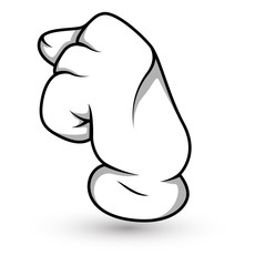 Cartoon Hand - Punch - Vector Illustration