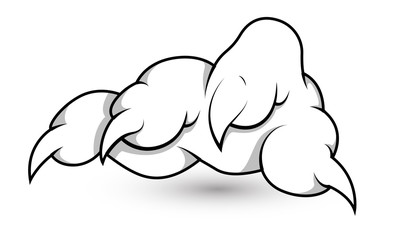 Cartoon Hand - Halloween - Vector Illustration