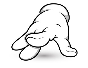 Cartoon Hand - Finger - Vector Illustration