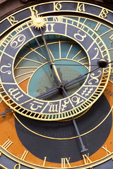 Old astronomical clock in the center square of Prague