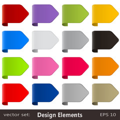 Colorful Design Elements Vector Set - Lesezeichen Sammlung