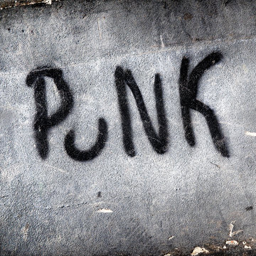 Punk graffiti, wall writing