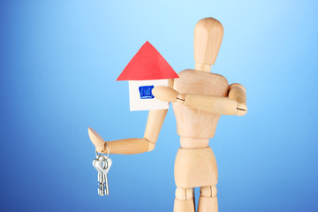 Rent estate.On color background