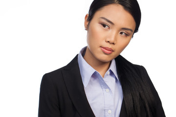 Serious young professional Asian woman