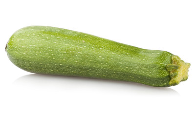 fresh zucchini on white background