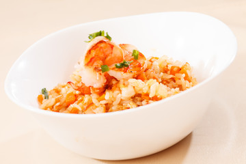 fried rice with shrimps